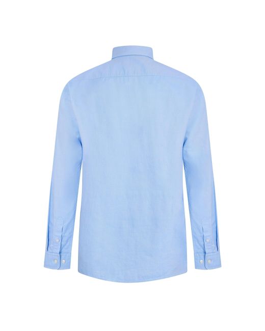 Boss Blue Roan-Bd Long Sleeve Oxford Shirt for men