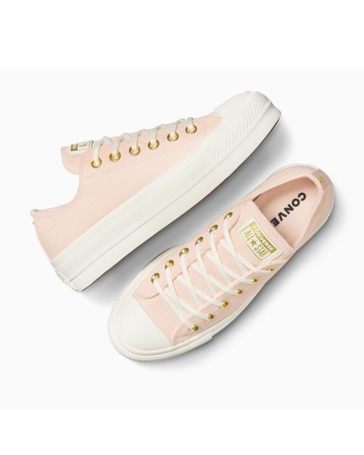 Converse Pink Chuck Taylor All Star Lif Platform Trainers