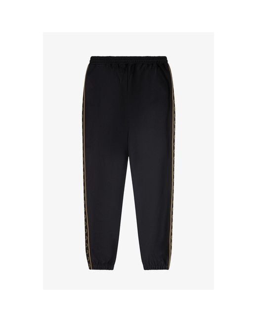Fred Perry Black Taped Poly Tracksuits for men