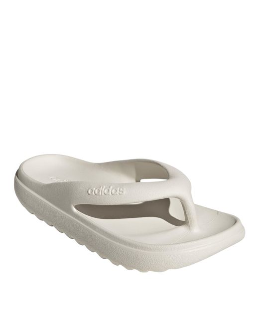 Adidas White Adilumia Flip Pool Sliders
