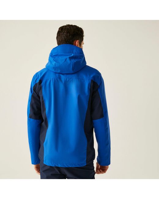 Regatta Blue Birchdale Ii Isotex 15000 Breathable Long Sleeve Waterproof Jacket for men