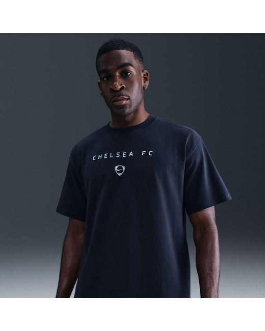 Nike Blue Chelsea T90 Wordmark T-Shirt for men