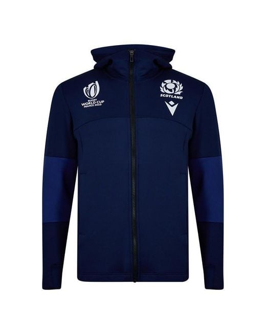 MACRON Blue Scotland Rugby Jacket Adults for men