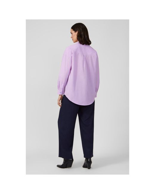 Great Plains Purple Core Button-Down Long-Sleeve Plain Shirt