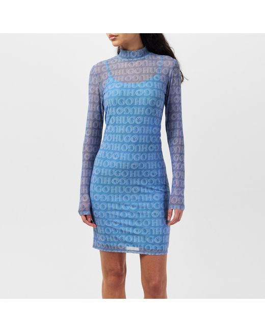 HUGO Blue Mini Noella Dress