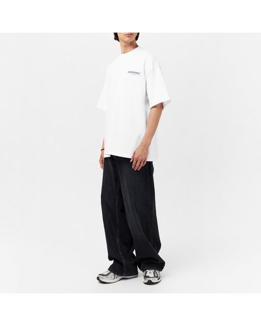 MKI Miyuki-Zoku Blue Script T-Shirt for men
