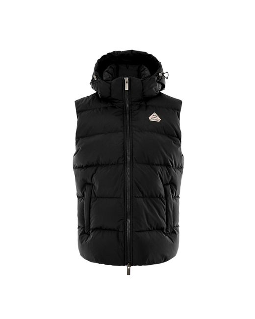 Pyrenex Black Spoutnic Water Resistant Duck Down Hooded Gilet for men
