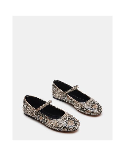 Steve Madden White Vinetta-R Rhinestone Sandal