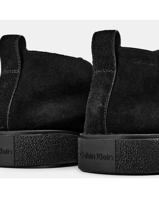 Calvin Klein Black Suede Desert Boots for men