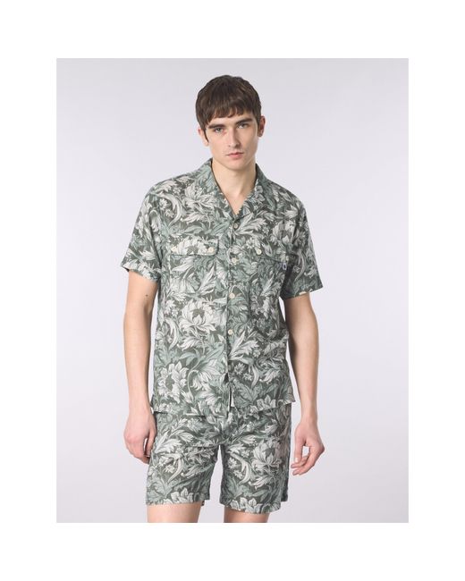 Pretty Green Green Patterned Short Sleeve Shirt for men