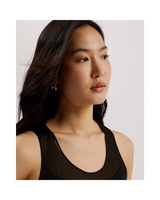Ted Baker Black Short Sleeve Midi Dress