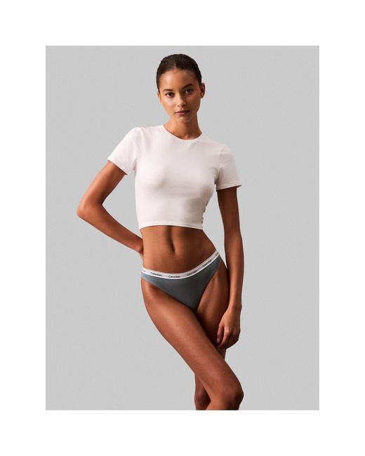 Calvin Klein Brown Logo Thong
