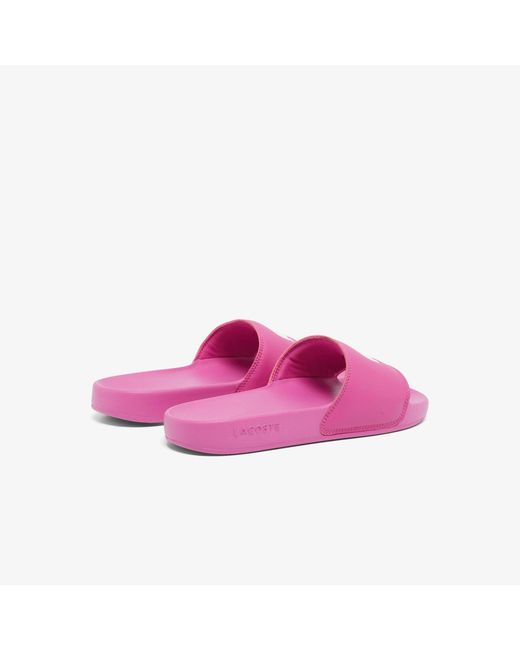 Lacoste Pink Serve Sliders