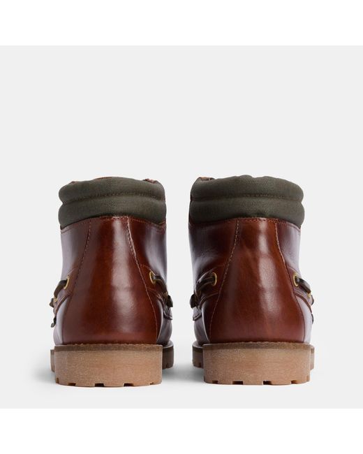 Barbour Brown Tiler Moc Flat Ankle Boots for men