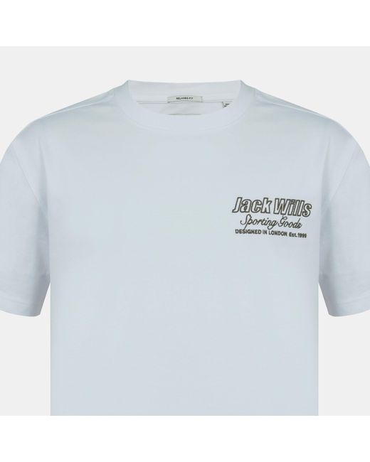 Jack Wills Blue Jw Graphic Cotton Short Sleeve Crew Neck T-Shirt for men