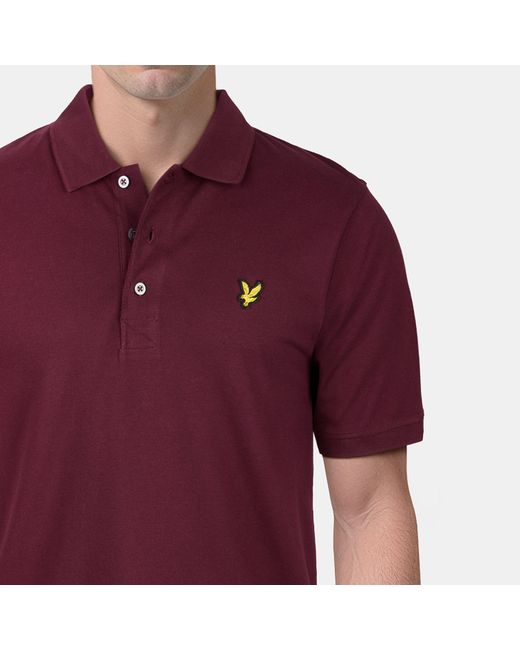 Lyle & Scott Red Basic Short Sleeve Polo Shirt for men