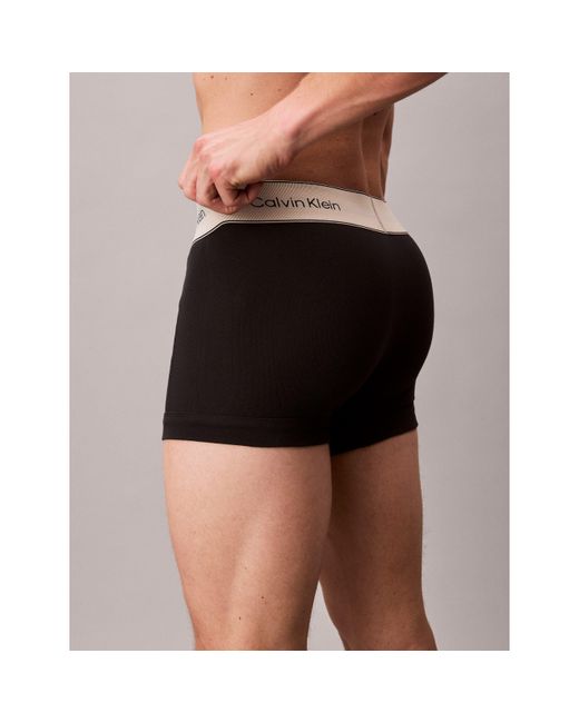 Calvin Klein Black Elastic Waistband Trunks for men