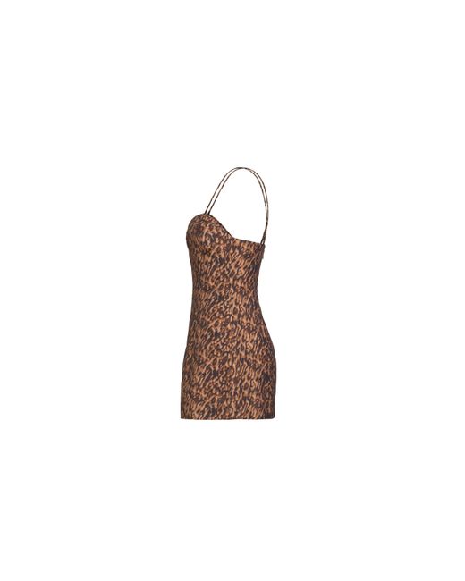 Bardot Brown Marcello Hourglass Animal Print Lyocell Mini Dress