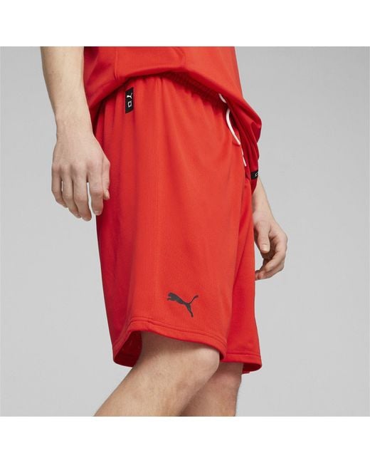 PUMA Red Hoops Team Practice Basketball Shorts for men