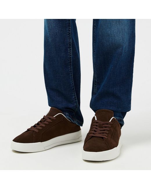Tommy Hilfiger Brown Court Leather Low Top Trainers for men