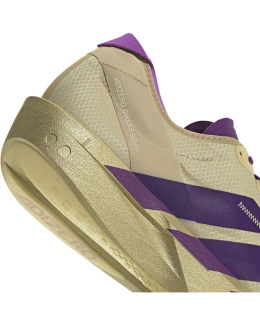 Adidas Blue Adizero Takumi Sen Fast Running Shoes for men