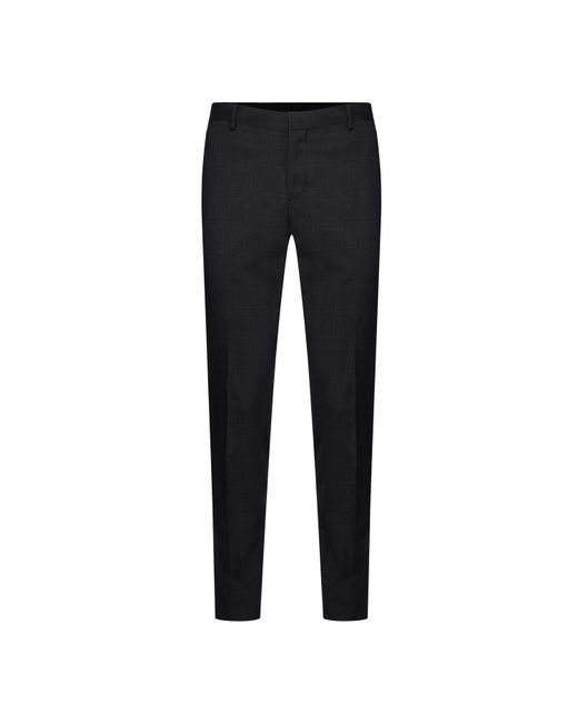 Calvin Klein Black Subtle Check Slim Suit Pants for men