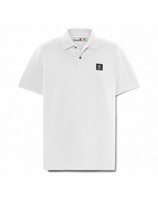 Timberland White Short Sleeve Polo Shirt for men