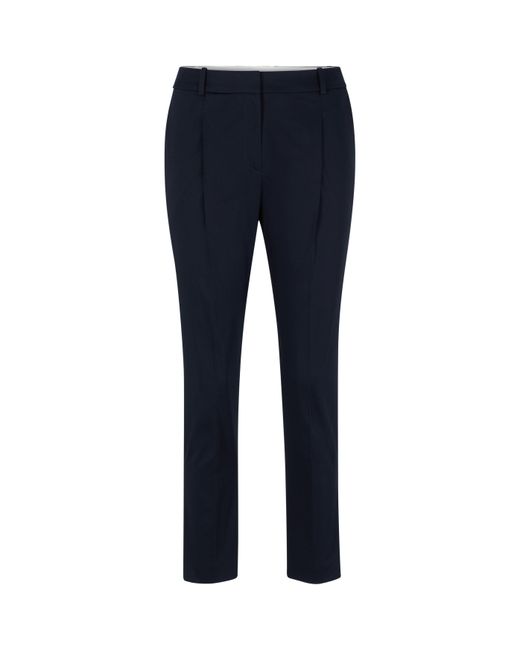 Boss Blue Tetida Pleated Trousers