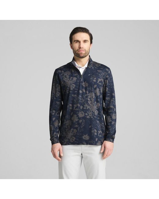PUMA Blue Pure 2.0 Rose 1/4 Zip Jumper for men