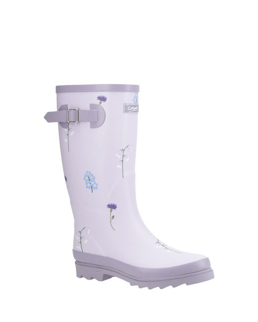 Cotswold Purple Wildflower Tall Wellingtons