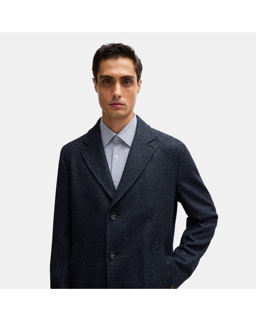 Boss Blue H-Hyde-Bib-234 Structured Peacoat for men