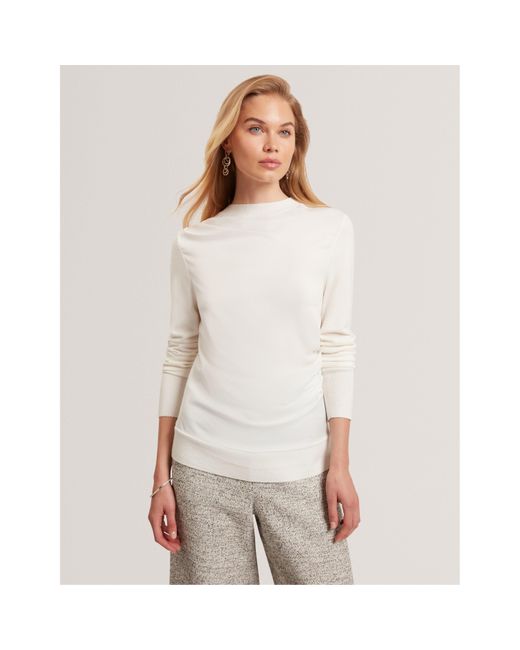 Ted Baker White Woven Front Top