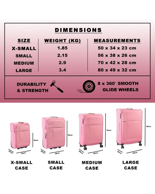 A2B Pink Odyssey Cabin Case Lightweight Carry On Luggage