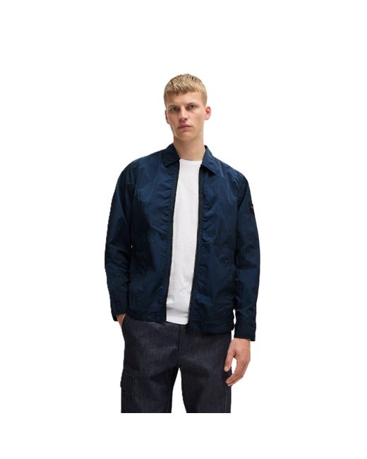 Boss Blue Leejay Long Sleeve Oxford Shirt for men