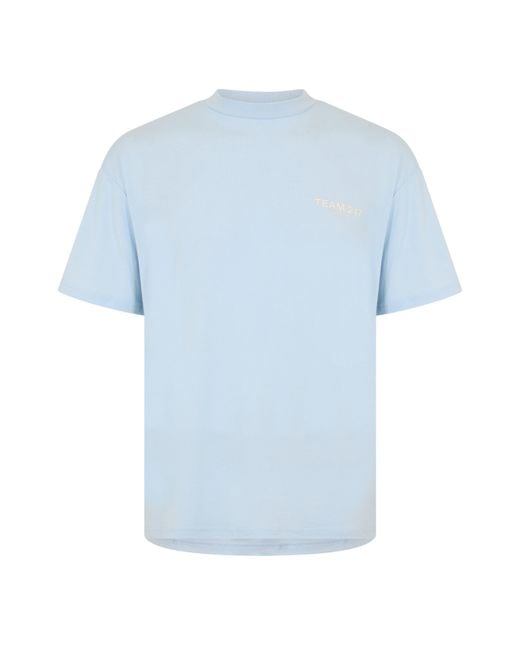 REPRESENT 247 Blue Team Os Short Sleeve Gym T-Shirt for men