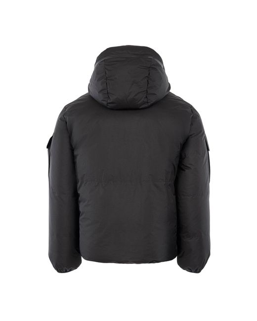 CP COMPANY METROPOLIS Black Pertex Hooded Medium Puffer Jacket for men
