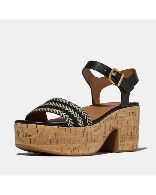 Fitflop Brown Platfforms Ankle-Strap Sandals