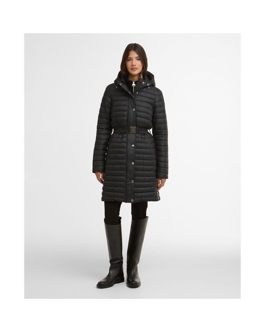 Barbour Black Longline Jada Puffer Jacket