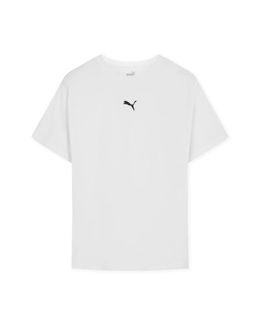 PUMA White Ess Boyfriend Regular Fit T-Shirt