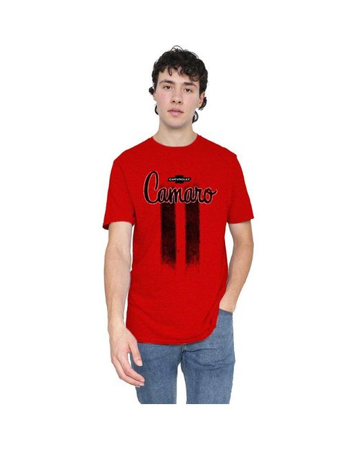 Other Red Chevrolet Camaro Stripes T-Shirt for men