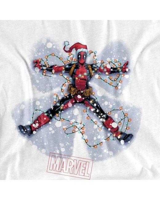 Deadpool White Christmas Snow Angel T-Shirt