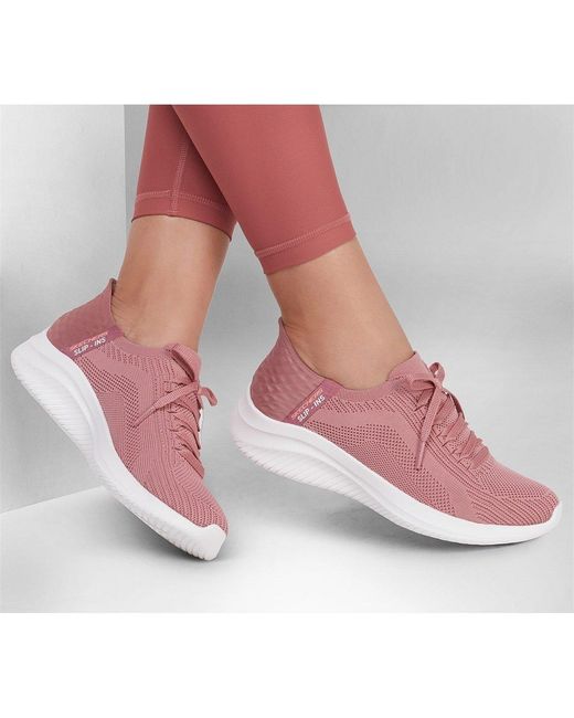 Skechers Pink Slip On Runners