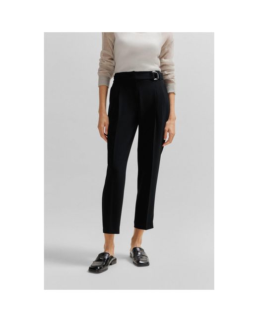Boss Black Tapia Pleated Trousers
