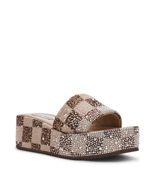Steve Madden Brown Flatform Sandals