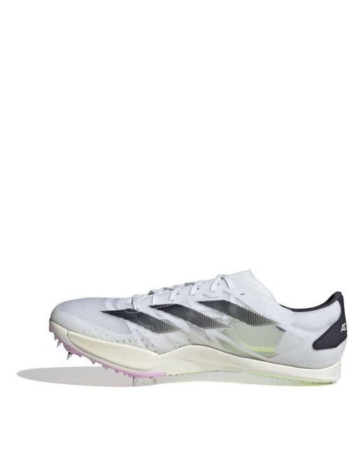 Adidas White Adizero Ambition Running Spikes for men