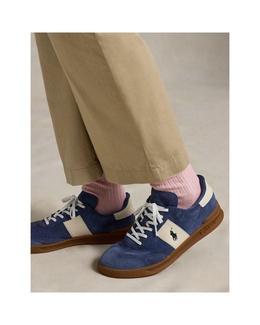 Polo Ralph Lauren Blue Heritage Aera Trainers for men