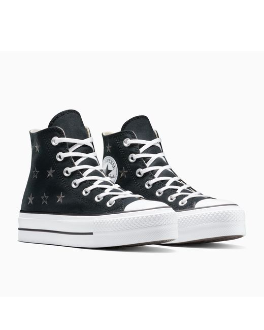 Converse Black Chuck Taylor All Star Lif Canvas High-Top Trainers