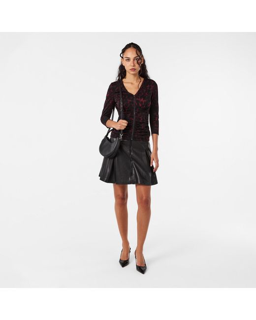DKNY Black Long-Sleeve Zip T-Shirt