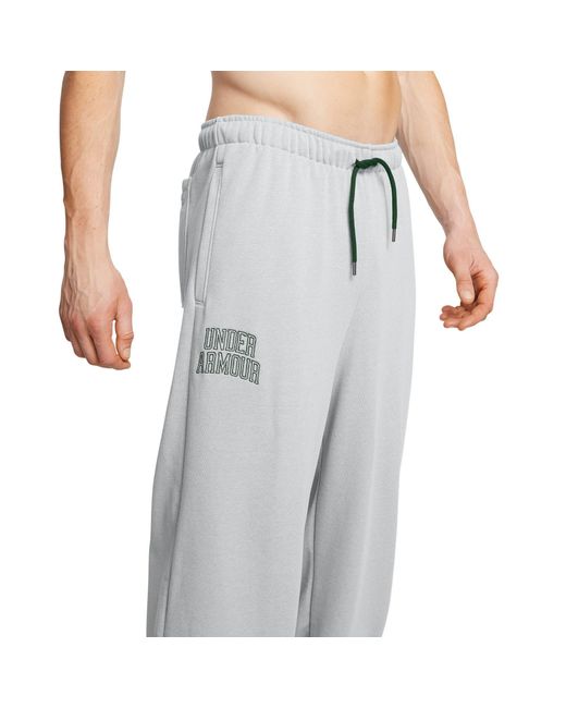 Under Armour Gray Closed Hem Fleece Terry Joggers for men