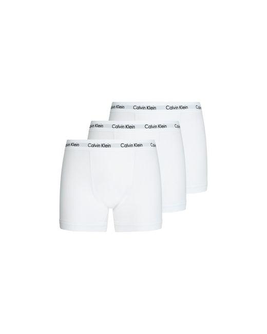 Calvin Klein White 's 3 Pack Trunks for men